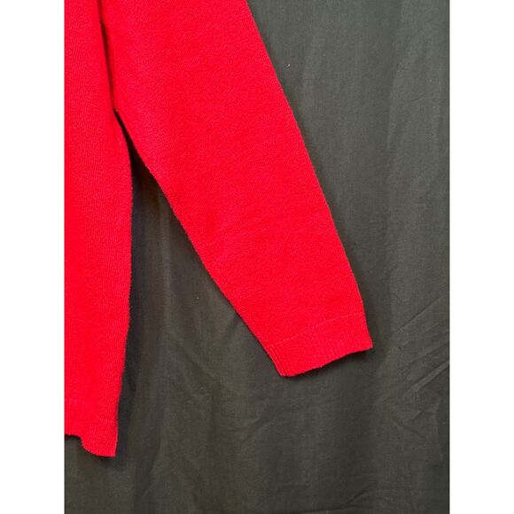 J JILL Fall/Winter Red Sweater 3/4 Sleeve w/ Pockets Business Casual Holiday L - Picture 4 of 14